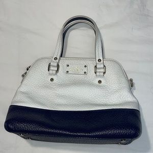 Kate Spade Navy and White medium bag. Short and long strap.